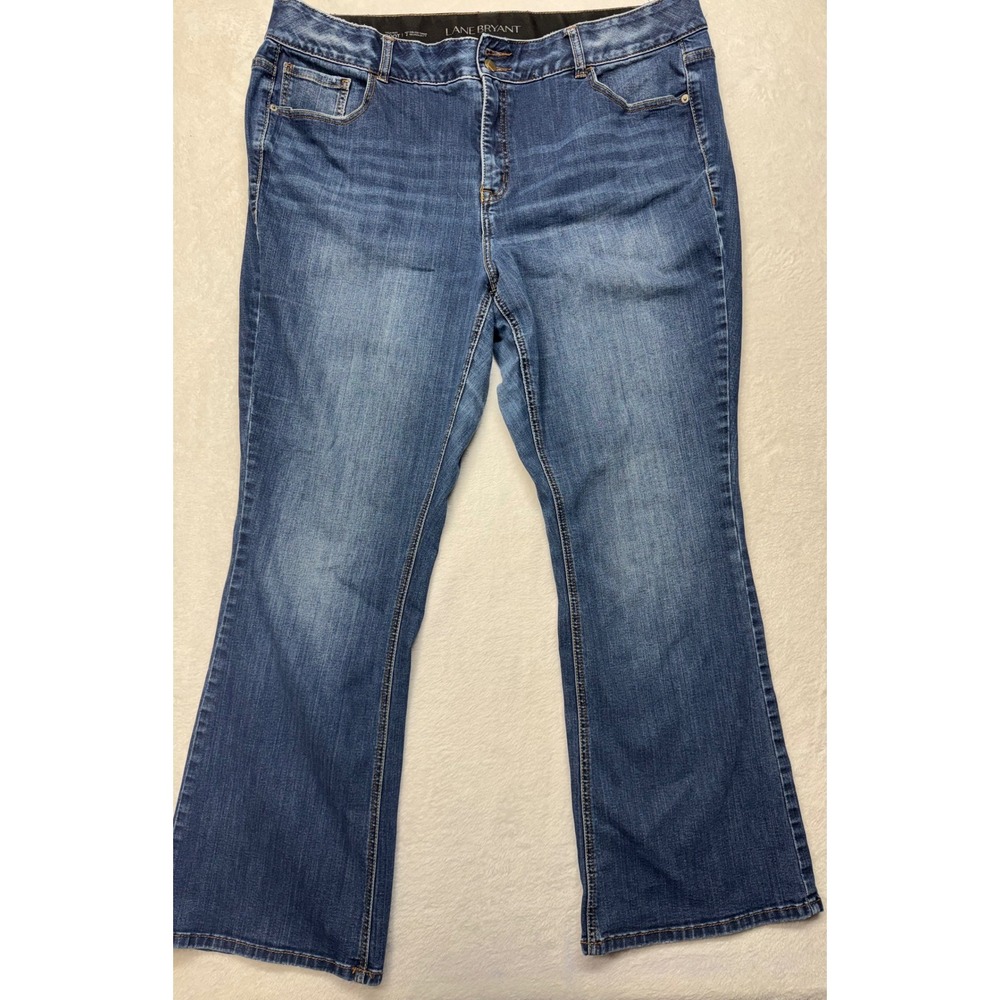 Lane Bryant High Rise Bootcut Jeans Blue Tighter Tummy Technology Size22 Regular
